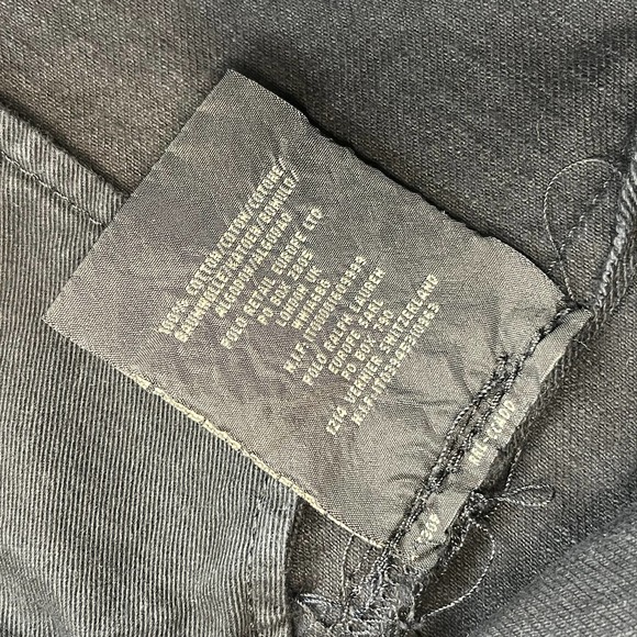 Vintage Ralph Lauren RRL Slim Black Denim Jeans Mens 29x34 Button Fly Made USA - Picture 10 of 10